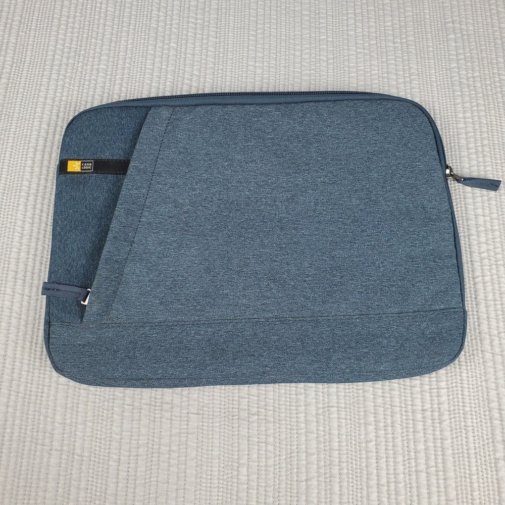 Case Logic Laptop Sleeve Unisex OS Blue Heathered Zippered Padded Case